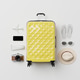 Travel accessories with suitcase on minimal white background Travel accessories with suitcase on minimal white background - PhotoDune Item for Sale