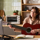 Portrait of Middle Aged Woman Learning Guitar Online at Home Portrait of Middle Aged Woman Learning Guitar Online at Home - PhotoDune Item for Sale