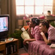 Teenage Girls Watching Television during Sleepover at Home Teenage Girls Watching Television during Sleepover at Home - PhotoDune Item for Sale