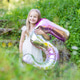 Young girl holding number six balloon outdoors in spring grass Young girl holding number six balloon outdoors in spring grass - PhotoDune Item for Sale