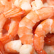 Many boiled shrimps on white table, top view Many boiled shrimps on white table, top view - PhotoDune Item for Sale