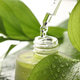 Dripping cosmetic oil into bottle and wet green leaves on blurred background, closeup Dripping cosmetic oil into bottle and wet green leaves on blurred background, closeup - PhotoDune Item for Sale