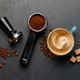 Espresso preparation tools and coffee beans flat lay composition Espresso preparation tools and coffee beans flat lay composition - PhotoDune Item for Sale