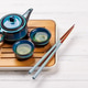 Asian tea ceremony set with teapot and cups Asian tea ceremony set with teapot and cups - PhotoDune Item for Sale