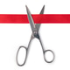 Scissors cutting red ribbon for grand opening ceremony Scissors cutting red ribbon for grand opening ceremony - PhotoDune Item for Sale