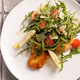Chicken Schnitzel with Arugula and Cherry Tomato Salad on a White Plate Chicken Schnitzel with Arugula and Cherry Tomato Salad on a White Plate - PhotoDune Item for Sale