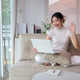 Woman having video call remote working from home Woman having video call remote working from home - PhotoDune Item for Sale