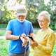 Woman Man Outdoor Senior Couple Retirement Elderly Phone Fitness Mobile Smartphone Music App Communi Woman Man Outdoor Senior Couple Retirement Elderly Phone Fitness Mobile Smartphone Music App Communi - PhotoDune Item for Sale
