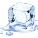 Melting ice cube isolated on white background Melting ice cube isolated on white background - PhotoDune Item for Sale