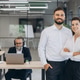 Business professionals smiling in modern office, depicting teamwork, success, and leadership in corp Business professionals smiling in modern office, depicting teamwork, success, and leadership in corp - PhotoDune Item for Sale