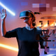 Woman Experiencing Virtual Reality with Futuristic Digital Glitch Woman Experiencing Virtual Reality with Futuristic Digital Glitch - PhotoDune Item for Sale
