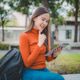 Cheerful Female Student With tablet sitting Outdoors, Happy Young Asian Woman Walking In City After Cheerful Female Student With tablet sitting Outdoors, Happy Young Asian Woman Walking In City After - PhotoDune Item for Sale