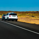 Washington State Trooper vehicle with lights on pulling over a vehicle to the roadside. Washington State Trooper vehicle with lights on pulling over a vehicle to the roadside. - PhotoDune Item for Sale