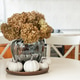 Dried hydrangea bouquet with white pumpkins on dining table autumn home decor Dried hydrangea bouquet with white pumpkins on dining table autumn home decor - PhotoDune Item for Sale