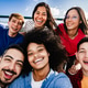 Diverse cheerful friends taking selfie pic with smart mobile phone device - Youth community people s Diverse cheerful friends taking selfie pic with smart mobile phone device - Youth community people s - PhotoDune Item for Sale