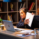 Senior Indian female executive sharing diary notes with camera during online office session Senior Indian female executive sharing diary notes with camera during online office session - PhotoDune Item for Sale