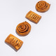 Freshly Baked Buns With Fruit Filling, Puffs and Cinnamon Snail Buns on a White Vertical Background. Freshly Baked Buns With Fruit Filling, Puffs and Cinnamon Snail Buns on a White Vertical Background. - PhotoDune Item for Sale