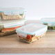 Stack of healthy meal prep containers with fresh homemade lunches Stack of healthy meal prep containers with fresh homemade lunches - PhotoDune Item for Sale
