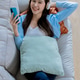Woman listen to music on the mobile phone lying on a sofa in the living room. Woman listening music Woman listen to music on the mobile phone lying on a sofa in the living room. Woman listening music - PhotoDune Item for Sale