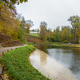 Road in a city park. Nature background with park view on a cloudy rainy day Road in a city park. Nature background with park view on a cloudy rainy day - PhotoDune Item for Sale