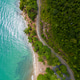 Aerial drone view of calm coastline with turquoise water at Datai Bay in Langkawi, Kedah, Malaysia Aerial drone view of calm coastline with turquoise water at Datai Bay in Langkawi, Kedah, Malaysia - PhotoDune Item for Sale