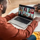 Man participating in online group therapy session Man participating in online group therapy session - PhotoDune Item for Sale
