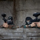 Two soldiers take defensive positions during tactical weapon training Two soldiers take defensive positions during tactical weapon training - PhotoDune Item for Sale