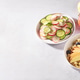 Banner with heart healthy, diabetes and blood pressure friendly diet meal set with salad, oatmeal, c Banner with heart healthy, diabetes and blood pressure friendly diet meal set with salad, oatmeal, c - PhotoDune Item for Sale