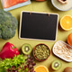 Collagen rich foods and supplements with blank blackboard for text on a green background Collagen rich foods and supplements with blank blackboard for text on a green background - PhotoDune Item for Sale
