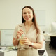 Portrait of Adult Woman Drinking Juice in Modern Office Break Portrait of Adult Woman Drinking Juice in Modern Office Break - PhotoDune Item for Sale