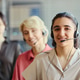Portrait of Diverse Women Working in Call Center Support Team Portrait of Diverse Women Working in Call Center Support Team - PhotoDune Item for Sale