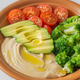 Healthy Hummus Bowl With Avocado Broccoli And Cherry Tomatoes Healthy Hummus Bowl With Avocado Broccoli And Cherry Tomatoes - PhotoDune Item for Sale