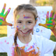 Happy Child Playing with Color Paint Happy Child Playing with Color Paint - PhotoDune Item for Sale