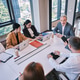 White senior male CEO meeting with multiracial partners in executive meetings. White senior male CEO meeting with multiracial partners in executive meetings. - PhotoDune Item for Sale