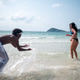 Pure happiness. A young diverse, multiethnic couple enjoys every moment of their tropical getaway Pure happiness. A young diverse, multiethnic couple enjoys every moment of their tropical getaway - PhotoDune Item for Sale