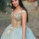 Smiling teenage girl portrait in formal gown outdoors vertical Smiling teenage girl portrait in formal gown outdoors vertical - PhotoDune Item for Sale