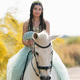 Smiling quinceanera on white horse looking at camera vertical portrait Smiling quinceanera on white horse looking at camera vertical portrait - PhotoDune Item for Sale