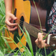 Banner women playing acoustic guitar outdoor in green park. Woman playing acoustic guitar music inst Banner women playing acoustic guitar outdoor in green park. Woman playing acoustic guitar music inst - PhotoDune Item for Sale