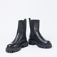 Women's shoes on a white background. Close-up of women's black leather chelsea boots on a white Women's shoes on a white background. Close-up of women's black leather chelsea boots on a white - PhotoDune Item for Sale
