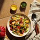 Fattoush summer salad terracota tile bright sunlight Mediterranean Middle east Lebanese Fattoush summer salad terracota tile bright sunlight Mediterranean Middle east Lebanese - PhotoDune Item for Sale