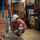 Warehouse worker and factory manager using a digital tablet to check barcodes and inspect stock inve Warehouse worker and factory manager using a digital tablet to check barcodes and inspect stock inve - PhotoDune Item for Sale