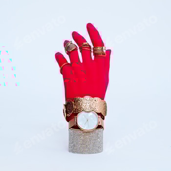 Plastic hand in fashion jewelry accessories. Stylish fashion concept 2 E105R5C9.jpg?w=350&h=350&cf fit=scale down&mark=https%3A%2F%2Fassets.market storefront.envato static.com%2Fwatermarks%2Fphoto 260724