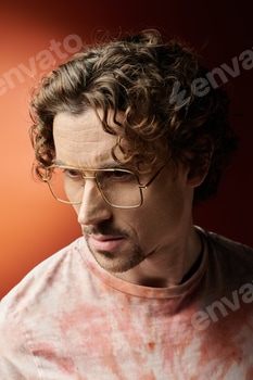 Handsome Man Expresses Emotion Against a Vibrant Orange Backdrop in Artistic Portrait 2 E11D2OP.jpg?w=350&h=350&cf fit=scale down&mark=https%3A%2F%2Fassets.market storefront.envato static.com%2Fwatermarks%2Fphoto 260724