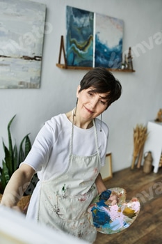 Mature painter creating in her sunlit art studio, surrounded by vibrant colors and inspiration 2 E11DAT4.jpg?w=350&h=350&cf fit=scale down&mark=https%3A%2F%2Fassets.market storefront.envato static.com%2Fwatermarks%2Fphoto 260724