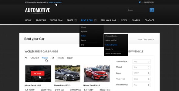 Car Dealer Website Templates | ThemeForest