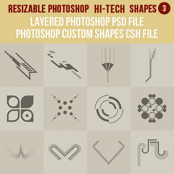 Futuristic Photoshop Shapes from GraphicRiver