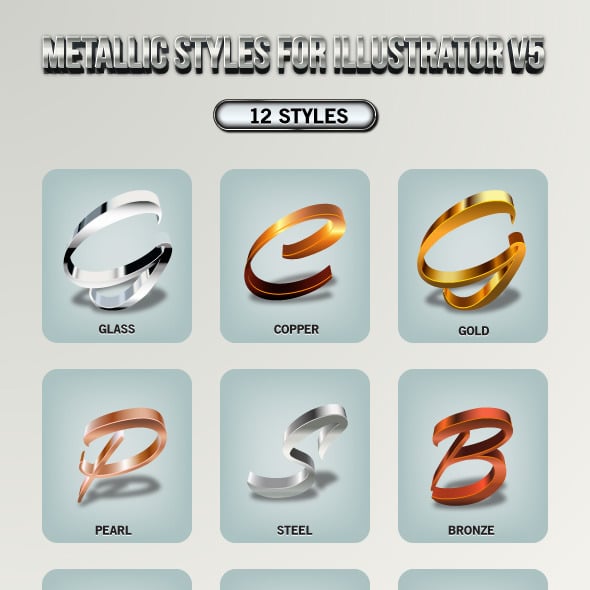 Metallic Graphics, Designs & Templates | GraphicRiver