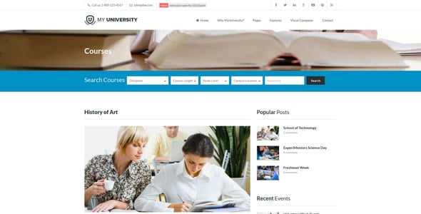 University Website Templates | ThemeForest
