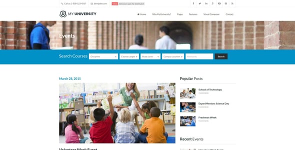 University Website Templates | ThemeForest