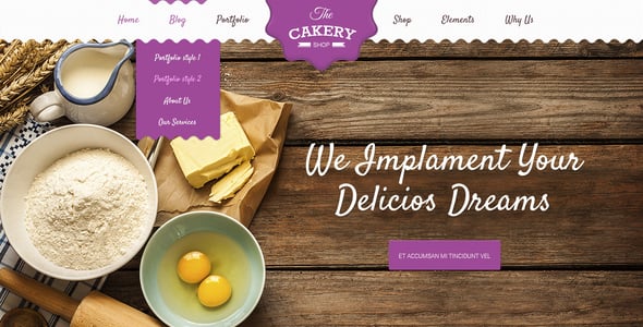 Cake Website Templates | ThemeForest